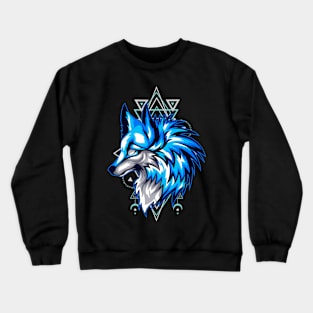 wolf cute Crewneck Sweatshirt